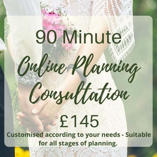 90 Minute Online Planning Consultation - A Destination Wedding Must Have!