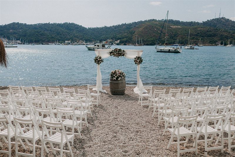 Fethiye Beach Wedding Turkey by EGG Organisation photography by numbeos.com -Ali & Paul's Real Wedding Story Weddings Abroad Guide