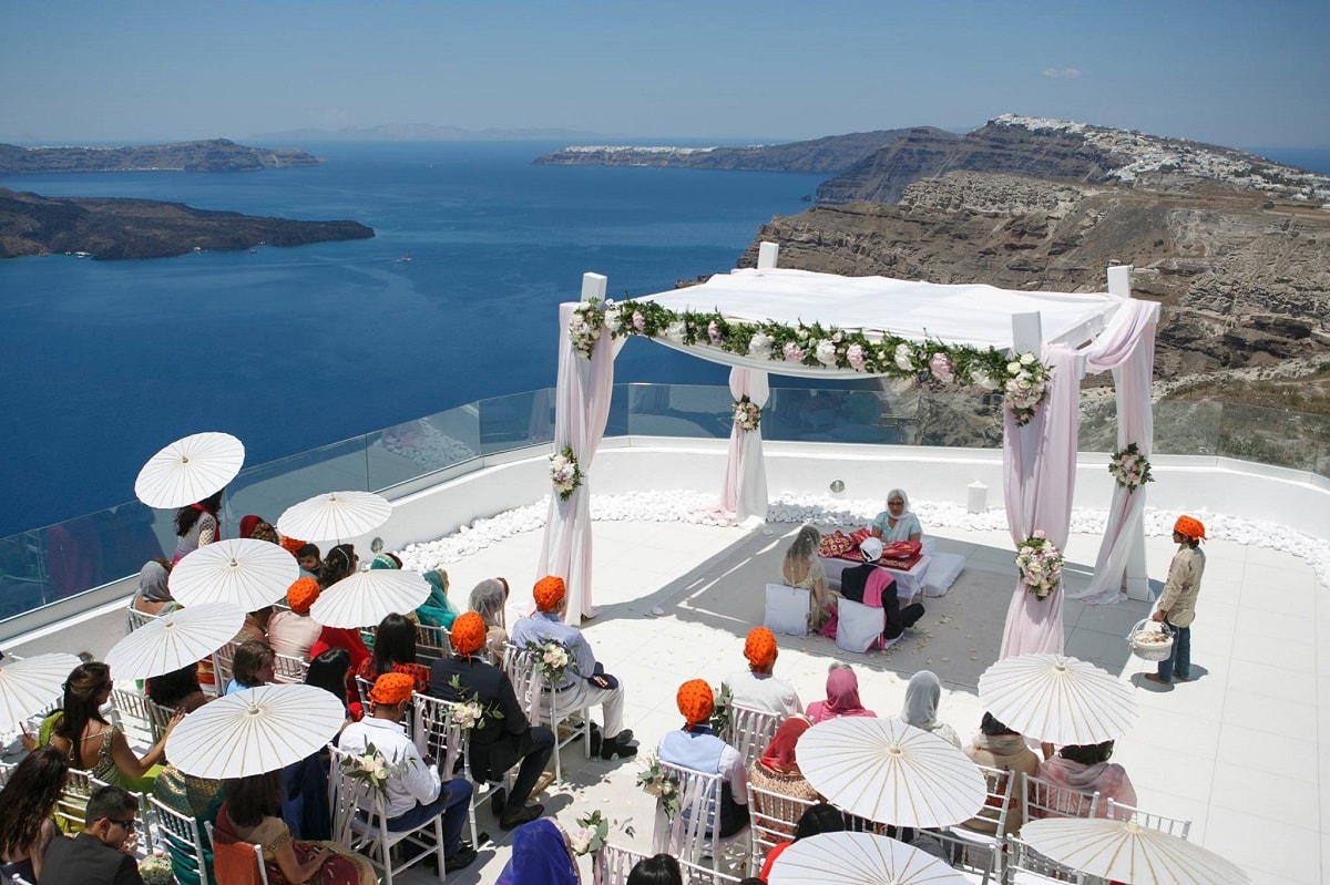 RIta & Ajay's Wedding in Santorini, Greece